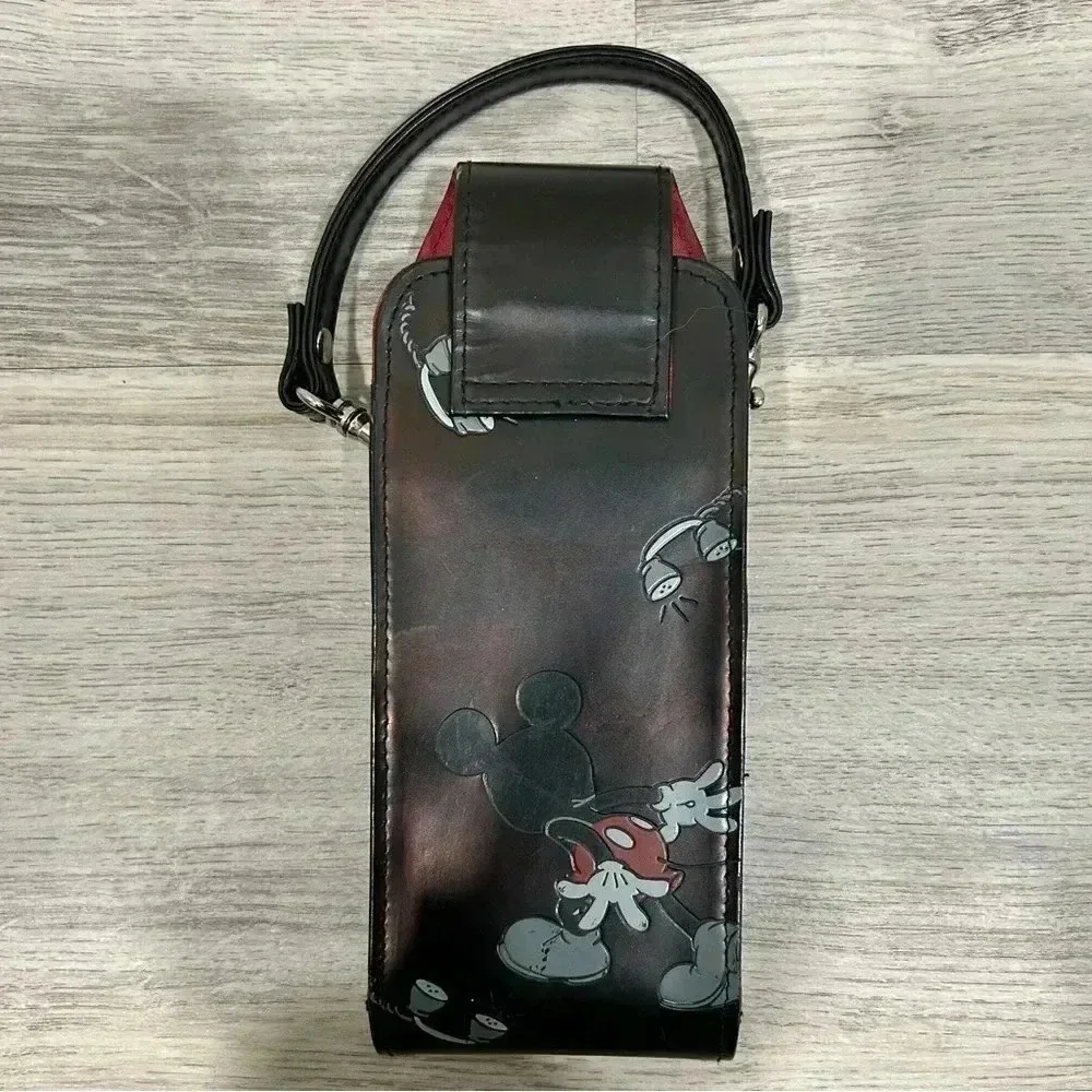 Vintage Mickey Mouse Disney Parks Store Leather Cell Phone Pouch Case Holder